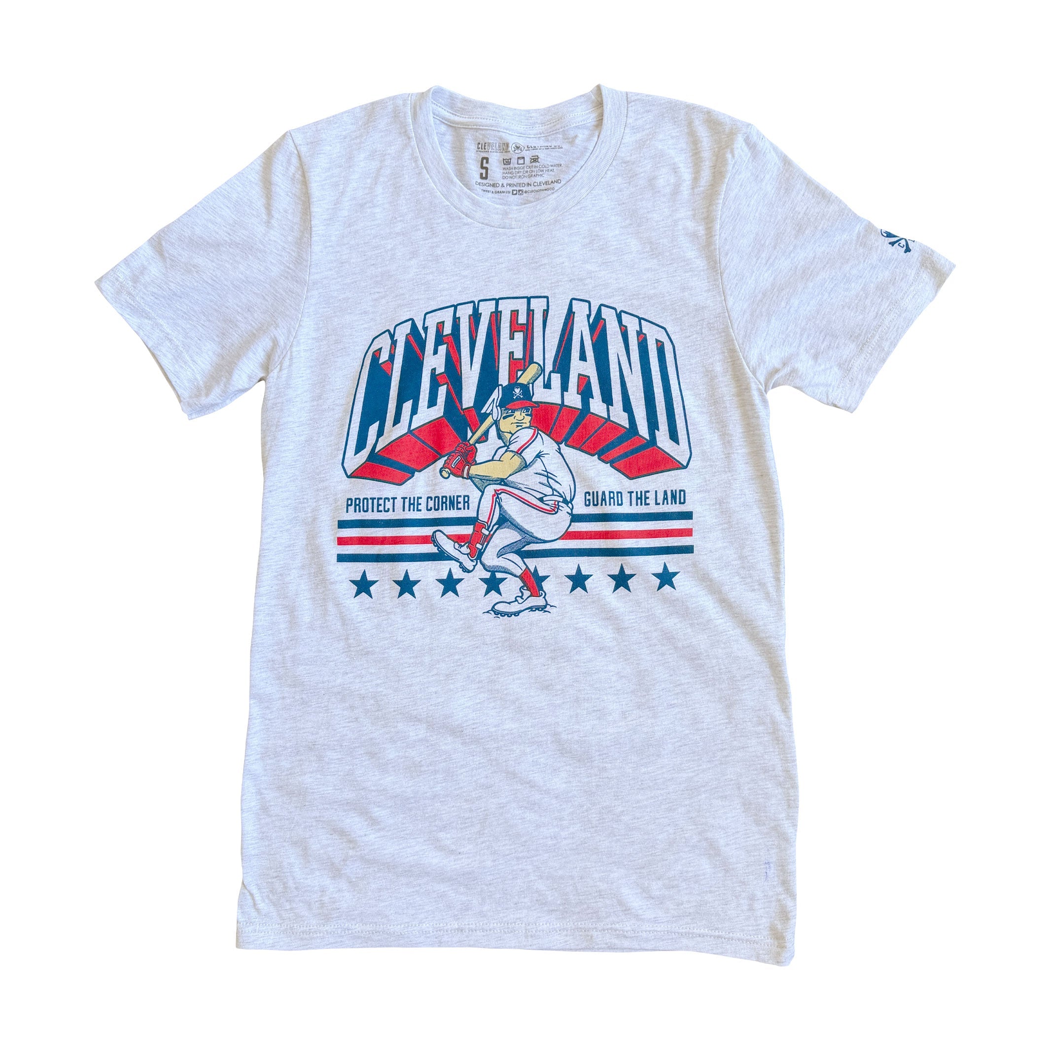 Guardian At The Plate - Cleveland Baseball - Mens/Unisex Crew T-Shirt